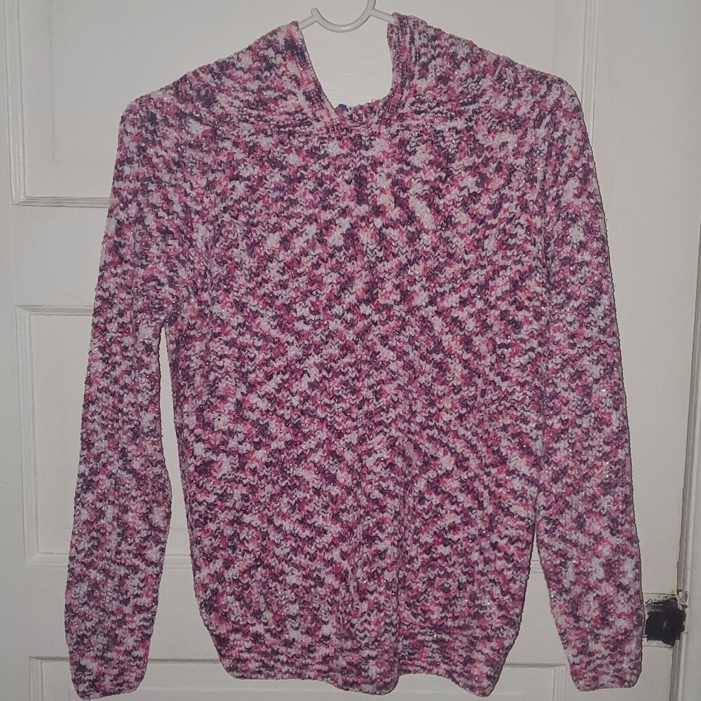 DKNY NEW Girls Pink Kids size L 14-16 Sweatshirt Hoodie Knit Warm Cozy